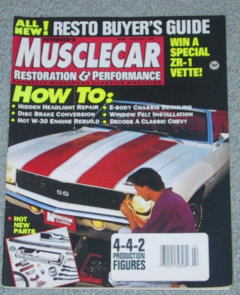 MUSCLECAR RESTORATION & PERFORMANCE 1993 FEB - Z16, RESTORATION Spcl,KILLER W-30
